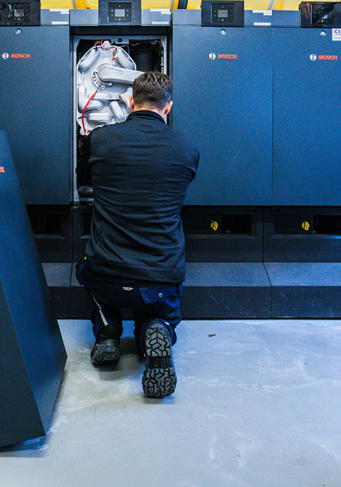 Installation von modernen Heizungs-, Klima- und Sanitäranlagen