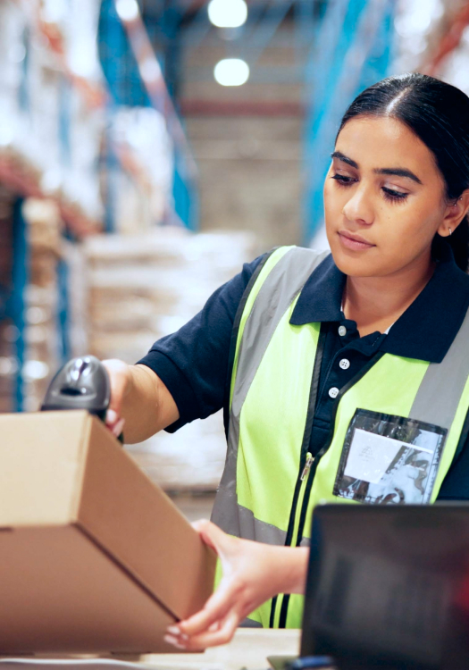 Annahme, Kontrolle und Einlagerung von Waren 